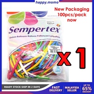 (100pcs) Balloon 260 Belon Panjang Badut Premium Quality Sempertex Latex Modelling Twisting Clown (t