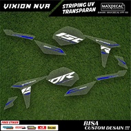 MERAH Transparent Striping Yamaha Vixion Old Sticker Setripping Motor Nvl Nva 155 Transparent Custom