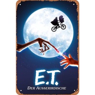 Movie E.t. The Extra-terrestrial Poster Retro Metal Sign Vintage Tin Sign For Plaque Cafe Bar Home W