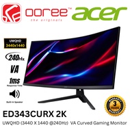ACER 34" ED343CURX 2K UWQHD (240HZ/1MS) / 31.5" ED320QRP FULL HD (165HZ/5MS) VA PANEL LCD CURVED GAM