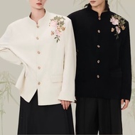 New Style Embroidered Blazer for Men Retro Loose Jacket for Men