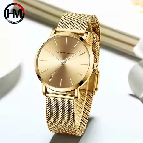 Hannah Martin Luxury Brand Women Watch Life Waterproof Watch Fashion Classic Simple Design Ladies Wa