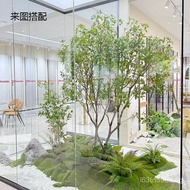 Artificial Green Maple Tree Large Indoor Decor Fake Tree Living Room Floor-standing Landscaping Nord