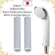 TORAY TORAYVINO Water Purification Filter Shower Head RS54+Cartridge 2pieces TORAY Shower [Made In Japan] DECHLORINATE WATER SKINCARE HAIR CARE BEAUTY Direct From JAPAN