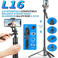 L16 Tongsis Tripod Bluetooth Selfie Stick Remote Tripod HP Camera Monopod for Gopro Tripod LED Light