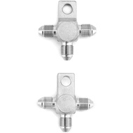 QWORK Male 3AN Flare Stainless Steel Brake Line Tee Bloack, for Drift and Hydraulic Hand Brake, 3AN 