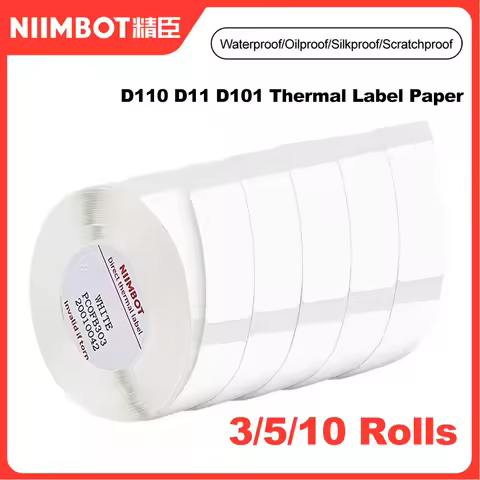 Niimbot D11 D110 Paper Rolls Thermal Label Printer Waterproof Self Adhesive Date Price 15mm*30mm D10