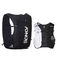 AONIJIE 10L C9116แพ็คให้ความชุ่มชื้นเป้ใส่วิ่งปกระเป๋าปีนเขามาราธอนน้ำหนักเบาสีดำสีแดง