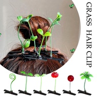 5pcs Fashionable Bean Sprout Hair Clip Cute Plant Bean Mushroom Decoration Clip Clip Sprout H5R6