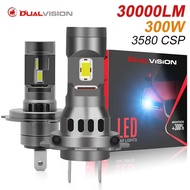 300W Turbo H7 CANBUS Lights 30000Lm H4 H11 9012 9005 HB3 9006 Mini Lamp 3580 CSP Wireless Car LED