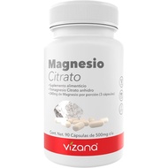 Vizana Nutrition |   Magnesium Citrate (Magnesium Tricitriate). Vegetarian HPMC Capsules (90 Capsule