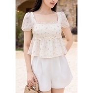 EUGENIA PADDED FLORAL TOP IN PINK