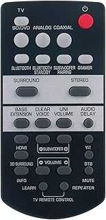 Allimity Replaced Remote Control Fit for Yamaha Soundbar ATS-1080 ATS-1030 FSR66 YAS-105 ATS-1070