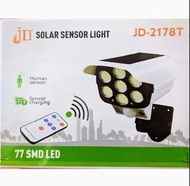 帳號內物品可併單限時大特價  JD-2178T太陽能充電LED燈陽台庭院照明燈Human body induction Sensor人體感應Monitor modeling仿真攝影像頭監視器solar energy  Light附遙控器六級防水零電費智能感應