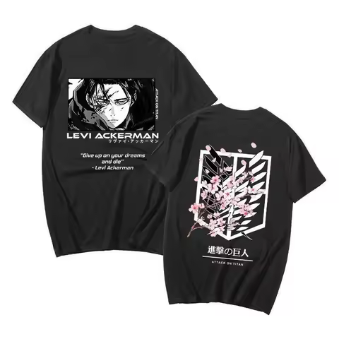 Attack on Titan Wings of Freedom Anime Peripheral Joint Short-sleeved T-shirt Summer Pure Cotton Loo