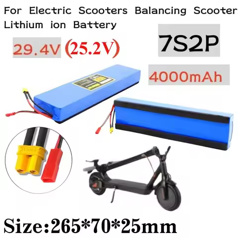 4000mAh 18650 7S2P Li-ion rechargeable battery pack 24V(25.2V) suitable for battery replacement of 2