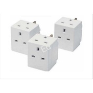 3Way 3Pin 13Amp Adaptor Plug