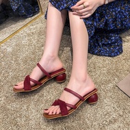 Socofy Shoes Women Slippers Summer Med Square heel Slides Fenty Beauty Soft Sliders Luxury 2019 Hoof