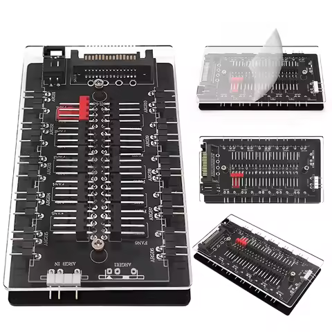 4Pin PWM & 5V 3Pin ARGB Case Fan Hub Adapter SATA Power 10/16 Hub Cooler Master Multi Way Splitter F