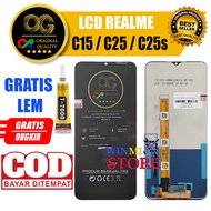 LCD REALME C15 / C25 / C25s OG SUPER FREE GLUE