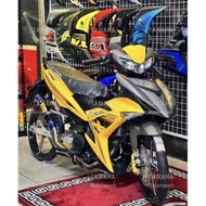 Yamaha Y15 Y15zr V1 V2  Mx King Yellow grey cover set  free emblem(×4)