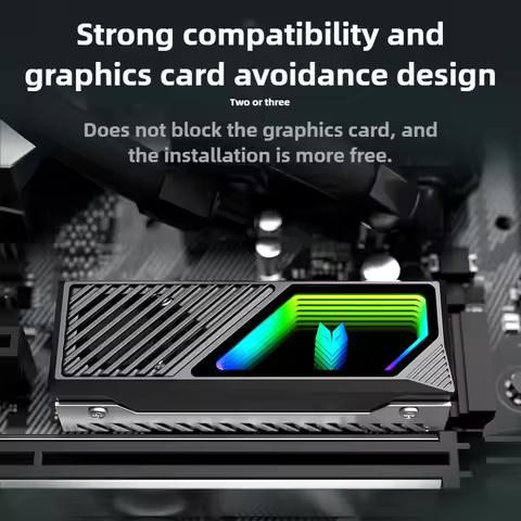 COOLMOON M2 SSD Heatsink for NVME 2280 Brass Cooling Fin Thermal Pad Computer PC SSD Cooler Heat Sin