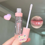 lip serum HERORANGE~HERORANGE Crystal Clear Lip Oil Moisturizing Mirror Lip Gloss Transparent Water 
