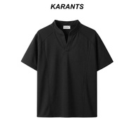 [Clearance Sale] Karants T-Shirt RegularFit Fabrik Fleece Dua Muka Kolar V Lelaki & Wanita - KR380