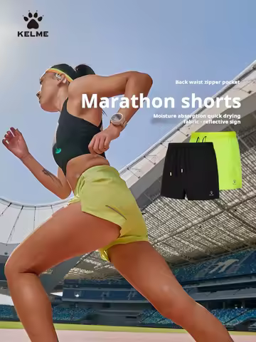 Kelme Women's Marathon Shorts Yoga Quick-drying Three-quarter Pants Professional Fitness Sports Shor