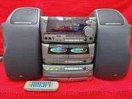 ~【朱爸爸二手音響】~ KENWOOD + JVC 大床頭音響組合 XD-550 3CD 雙卡匣 附遙控器