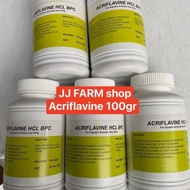 ACRIFLAVINE HCL BPC ORIGINAL 100GRAM YELLOW MEDICINE FOR ORNAMENTAL FISH, ANTI-FLEA, ITCHING