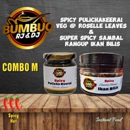 Combo M: Spicy Pulichakeerai Veg &amp; Super Spicy Sambal Rangup Ikan Bilis by Bumbuq