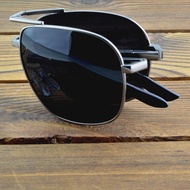 Kim loại có thể gập lại đôi cầu nối thí điểm UV400 UV100 % phân cực Kính râm Polaroid Kính râm