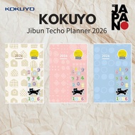 Kokuyo Jibun Techo DAYs 2026 Planner - Monthly Daily A5 & B6 Slim with Limited Edition Stickers Dire