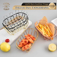 French Fries Basket French Fries Mini Metal Holder Waterproof Anti-Failing Container