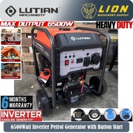 LUTIAN 6500Watt/6.5KW Inverter Petrol Generator with Battery Button Start LT8000IE - Heavy Duty - 6 