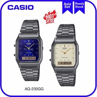 CASIO Vintage Gunmetal Digital Watch A-168WGG-1B / A-168WGG-1A / AQ-230GG-9A / AQ-230GG-2A / A-168GG