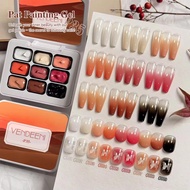 VENDEENI-Multi-functional 9 Grid Pallet-3D Gradient Effect Pat Painting Gel- Soak Off UV/Led Paintin