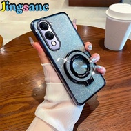 Jingsanc Soft Plating Phone Case For VIVO Y29t 5G/VIVO Y29s 5G/VIVO Y04 With Rotatable Bracket Glitt
