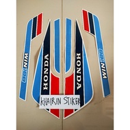 HONDA Striping sticker win 1991 91HONDA biru