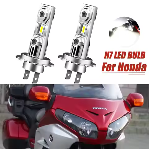 1PCS Motorcycle 60W White 12000lm H7 LED Headlight Bulbs For For Honda Goldwing Gl1800 2001-2016 mot