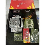 ฝาสูบ LEAD GIORNO วาล์วไอดี 22 วาล์วไอเสีย 19 ขยายรูพอร์ต cnc แบรนด์ RG ใส่ลูก 60-66 มิล