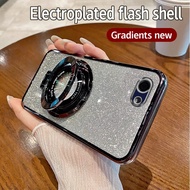 For OPPO A83 CPH1729 Casing Electroplating Magnetic bracket Phone Back Luxury Cover OPPO A83 TPU Gli