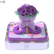 TX💓 ไทม์พีชปฏิทิน2026ปฏิทินตั้งโต๊ะพร้อมไฟ LED 3D กระดาษปฏิทินแบบฉีกเป็นชิ้นแผ่นจดบันทึกของขวัญสำหรั