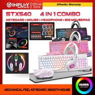 INPLAY STX540 Gaming 4in1 Combo | Keyboard Mouse Headset Mouse Pad 4in1 Gaming Kit | Mechanical Feel