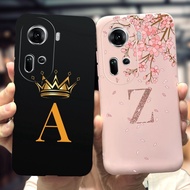 For Oppo Reno11 Case Cute Crown Flower Letters Soft Silicone Phone Case For OPPO Reno 11 5G CPH2599 Reno11 2024 Back Cover