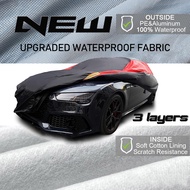 AOLA Universal 3 Layer Car Cover Waterproof  All Weather  UV Protection Windproof Outdoor Full Car C