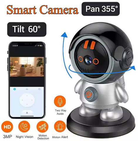 1080P HD WIFI Mini Night Detection Intelligent Home One Click Call Camera Vision Camera Robot Wirele