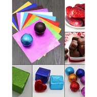8 * 8cm Handmade Chocolate Wrapping Paper Aluminum Tin Foil Colorful Tin Foil Gold Foil Paper Candy 