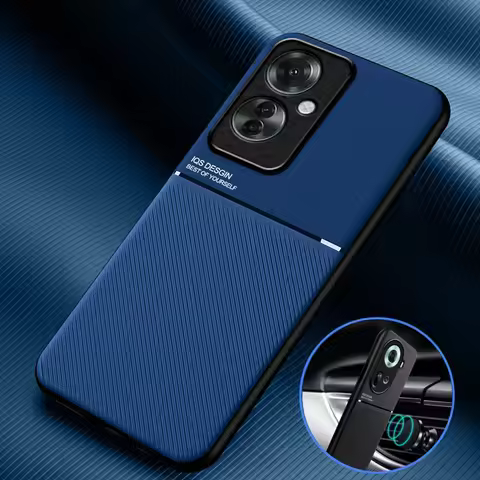 For OPPO Reno11F 5G Case Car Magnetic Holder Leather Plate Phone Cases For OPPO Reno11 F Reno 11F 11